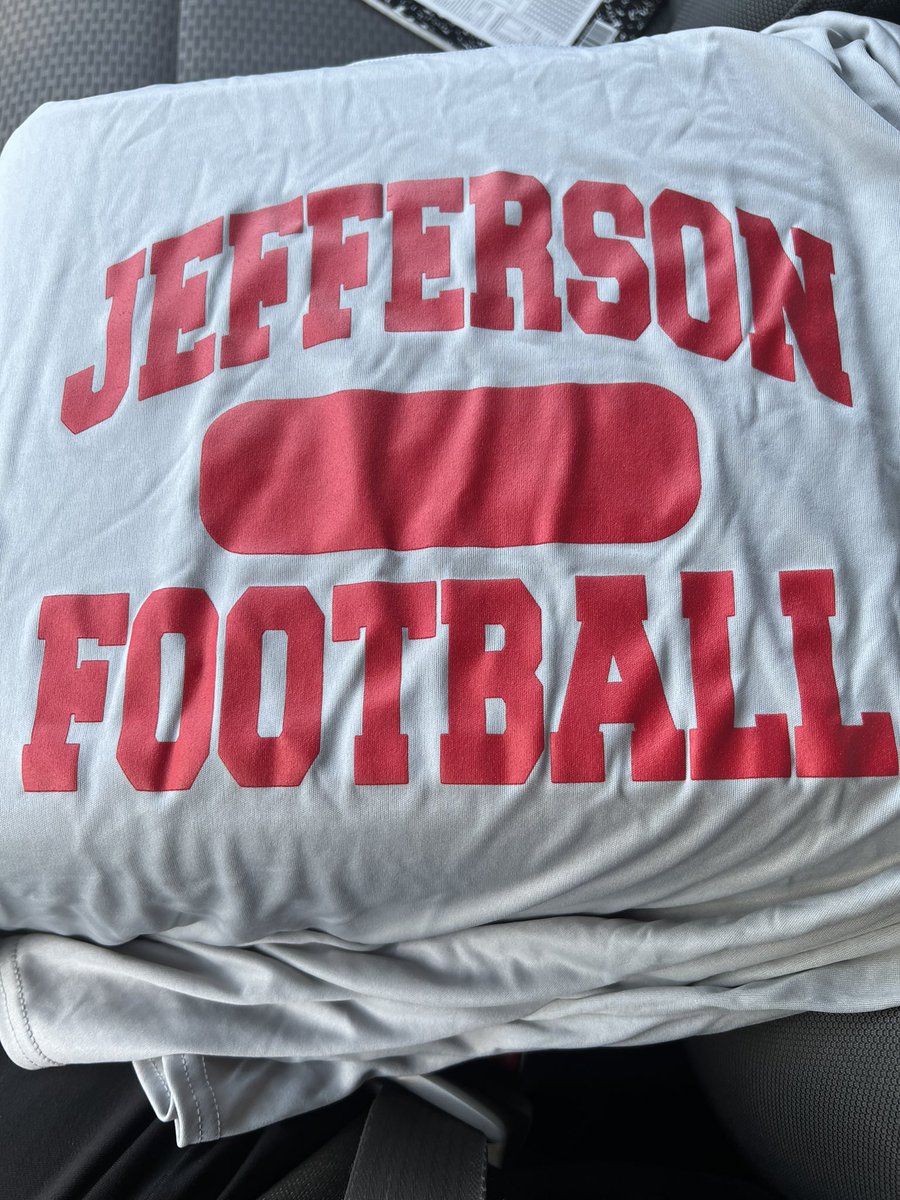 After a great  Football meeting with our feeder High School @viva_lajeff, the coaching staff gave us some awesome t-shirts. Thanks  @LaJeffFB @tony122671 @Coach_Harris4 @RamosJ_JSHS . Looking forward to a great upcoming season! @DrTinajeroEPISD @TinajeroSports @Montoya_Daniel1