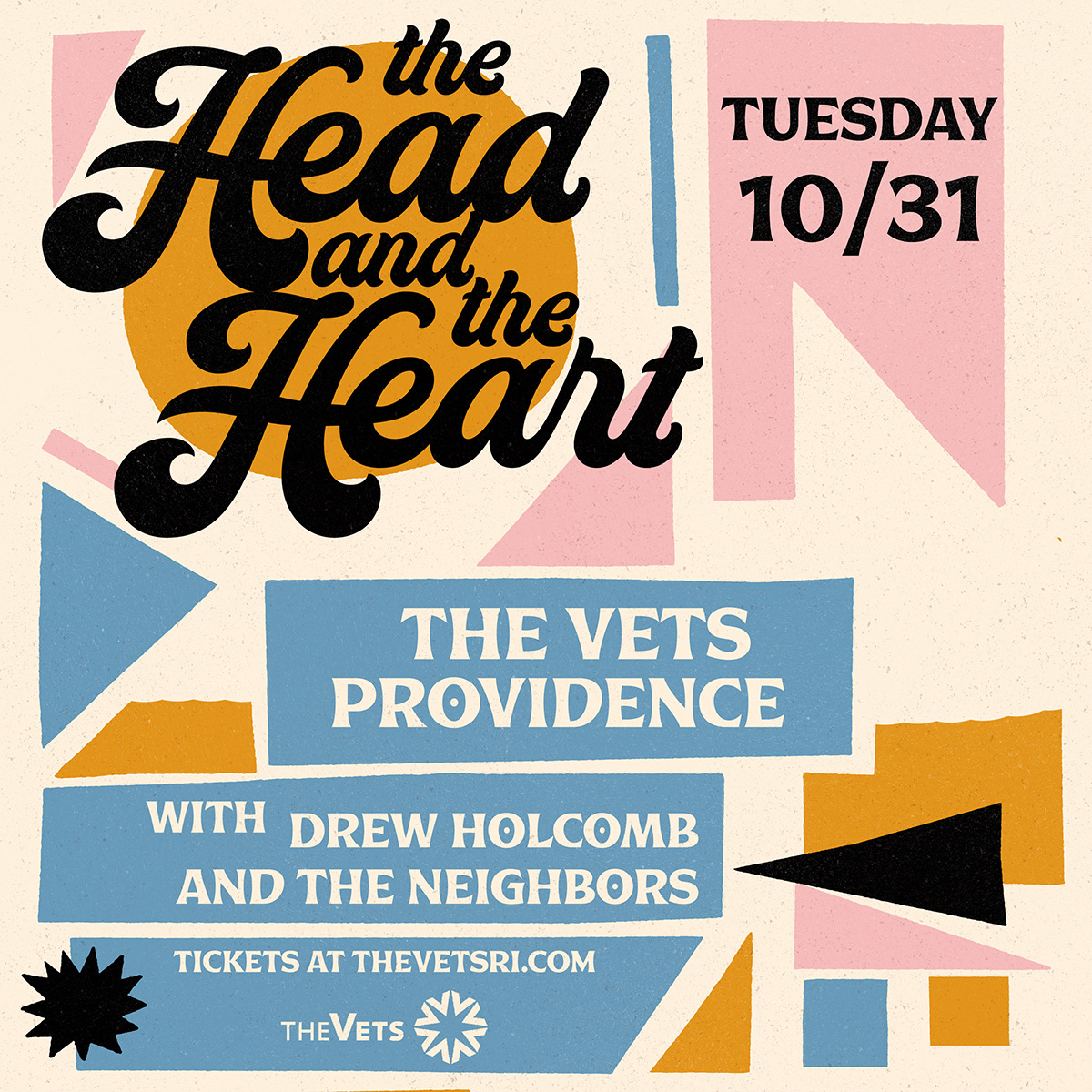 boweryboston's tweet image. 🚨 ON SALE NOW 🚨 @headandtheheart w/ Drew Holcomb and the Neighbors at @TheVetsRI on 10/31! 🎟️🎟️&amp;gt;&amp;gt;&amp;gt;