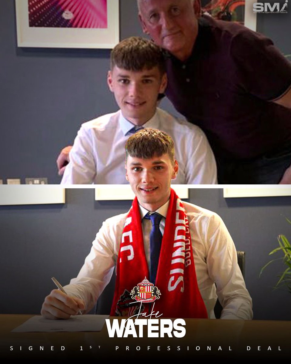 SMi_World's tweet photo. Massive congratulations #JakeWaters who has signed his first professional contract with his boyhood club @SunderlandAFC ππΌ Well done Jake from everyone at the @smi_world family ππΌ #GaryBain #smi #safc https://t.co/pKumlyJbXP