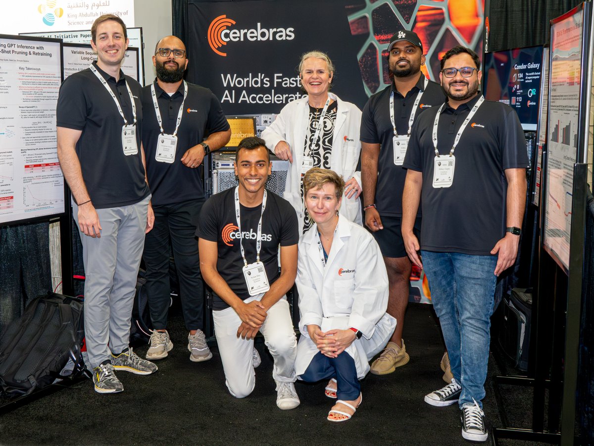 The Cerebras team has had a great time sharing our work at #ICML23. Below is a summary of the posters we presented, let us know if you are interested in discussing any of them further!