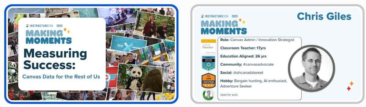 Here are the slides for everyone from our Canvas Data session bit.ly/3qbme8g #INSTCon23  Thanks for attending and would love to connect / Follow