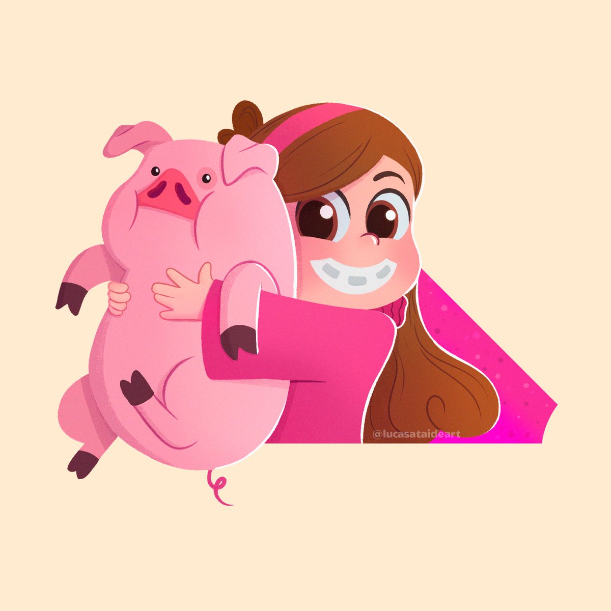 lucasataideart's tweet photo. Pink for Mabel and Waddles😁🐷 Gravity Falls
#colorwheelchallenge
#gravityfalls #mabel #mabelgravityfalls #waddles #digitalart #childrenillustration #childrensbookillustration #childrensbooks #kidlit https://t.co/PMmKBu1jLI