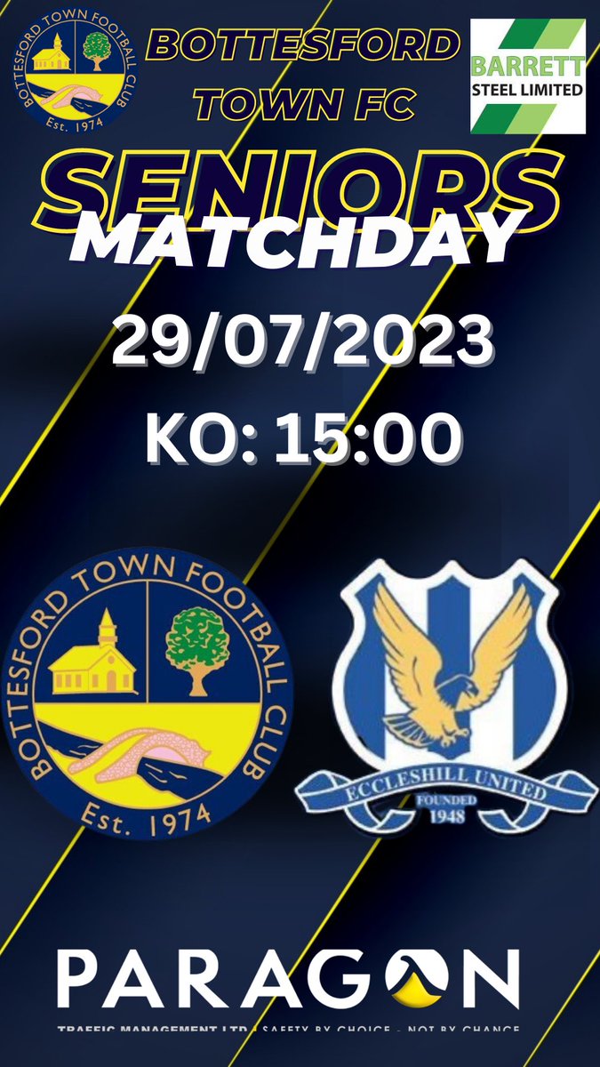 ⚽️ 𝐌𝐀𝐓𝐂𝐇𝐃𝐀𝐘 ⚽️

It’s finally time… We are back in <a href="/NCEL/">Macron NCEL</a> action this weekend and we host <a href="/EccleshillUtdFC/">Eccleshill United FC</a> at the new Barrett Steel Stadium. 

Come down and support the lads as they start the season 🫡 

🎟️ £6 Adults, £3 Concessions, U16 Free 
🏟️ DN17 2TQ 

🔵🟡

#UTP