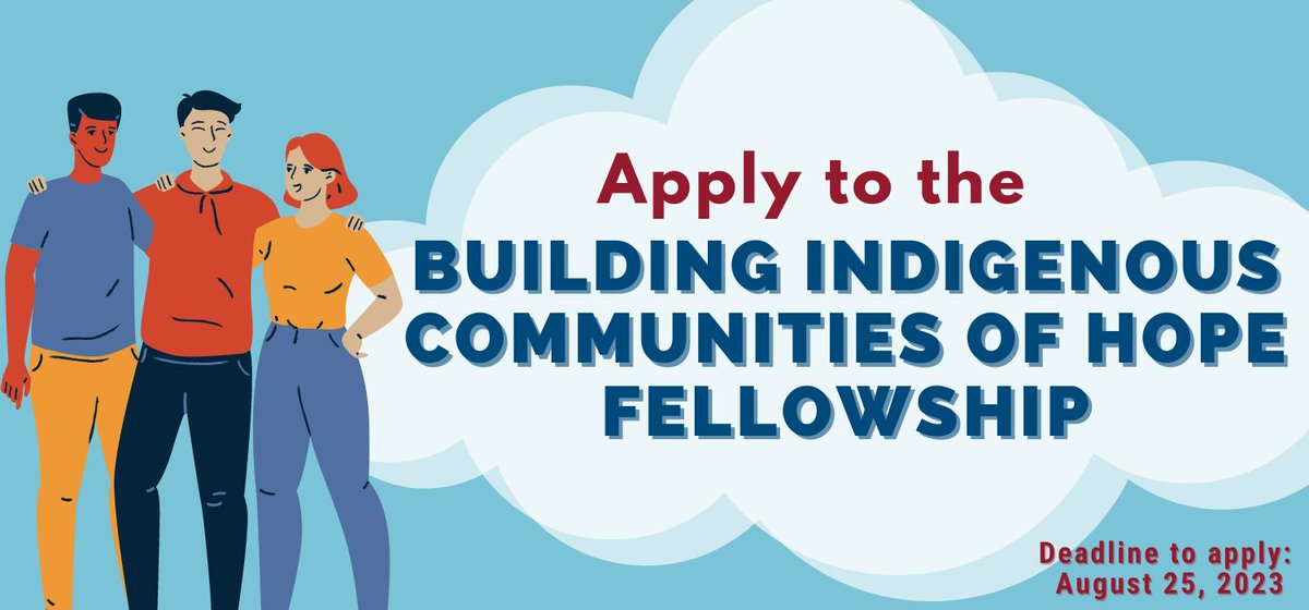 Center4Native's tweet photo. Applications for the 2023 Cohort of Building Indigenous Communities of Hope  Fellows are officially open! This fellowship is for Native/Indigenous identifying youth, ages 18-24 with lived experience in the foster care system. Apply by August 25th: https://t.co/Zg5opFEMSV

#CNAY https://t.co/aLNr5h5b4A
