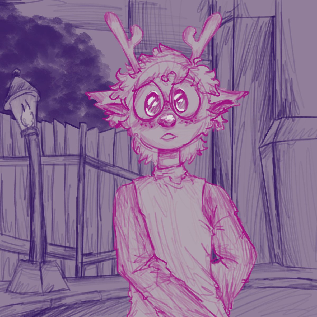 aspenlav's tweet photo. Sketch of Lavender!! I’m trying out backgrounds but I still hate them.. https://t.co/DNcgsDw0Sc