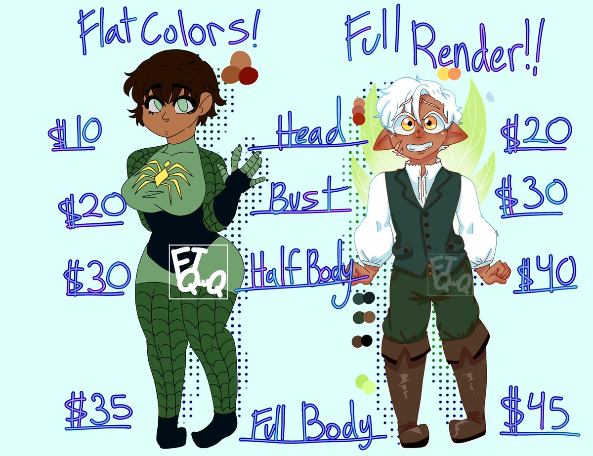 FandomtrashQwQ's tweet photo. I KNOW I SHOULD BE MORE ACTIVE ON HERE AAAAAAA BUT MY COMMISSIONS ARE OPEN SO- 😖💕💕💕💕
#commissionsopen #commissionart #CommissionSheet https://t.co/0T0PnQpZhk