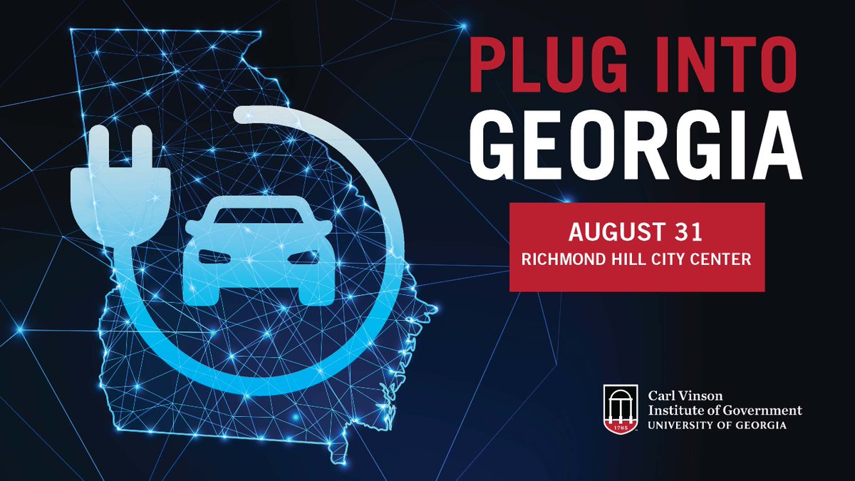 Learn about Georgia’s E-Mobility transition at our Plug Into Georgia event on Aug. 31 in Richmond Hill. This event will focus on creating charging infrastructure and successful state, local, and private partnerships. 

Register: t.uga.edu/9fM