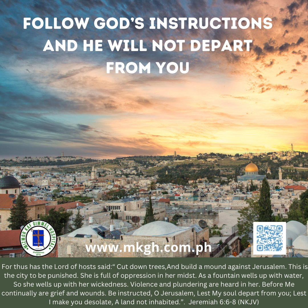 GimmelKaf's tweet photo. Follow God’s Instructions and He will not depart from you.
#TheLordGodTheHealer #JesusHeals #HolySpirit #hope #healing #mizmorkafgimmelhospital #love #life #believe #spiritual #peace #bhfyp #DivineProtection #theLordDelivers #salvation https://t.co/LFQ6didM9Y
