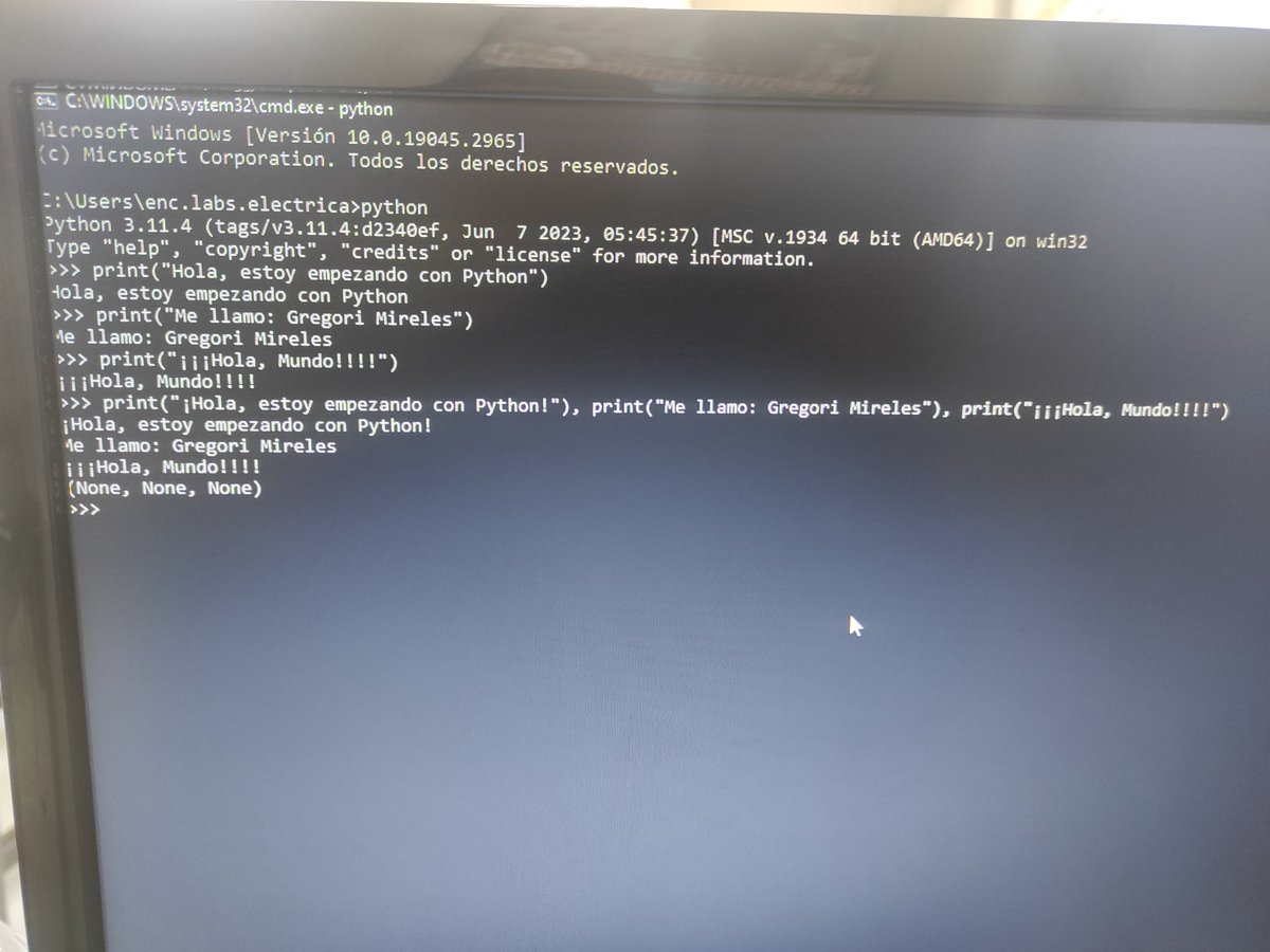 gregmir76's tweet photo. #cursoPython #josecodeteh @joseojedarojas
Estoy cumpliendo con la asignación del curso de Python https://t.co/3i5ldqqSIM