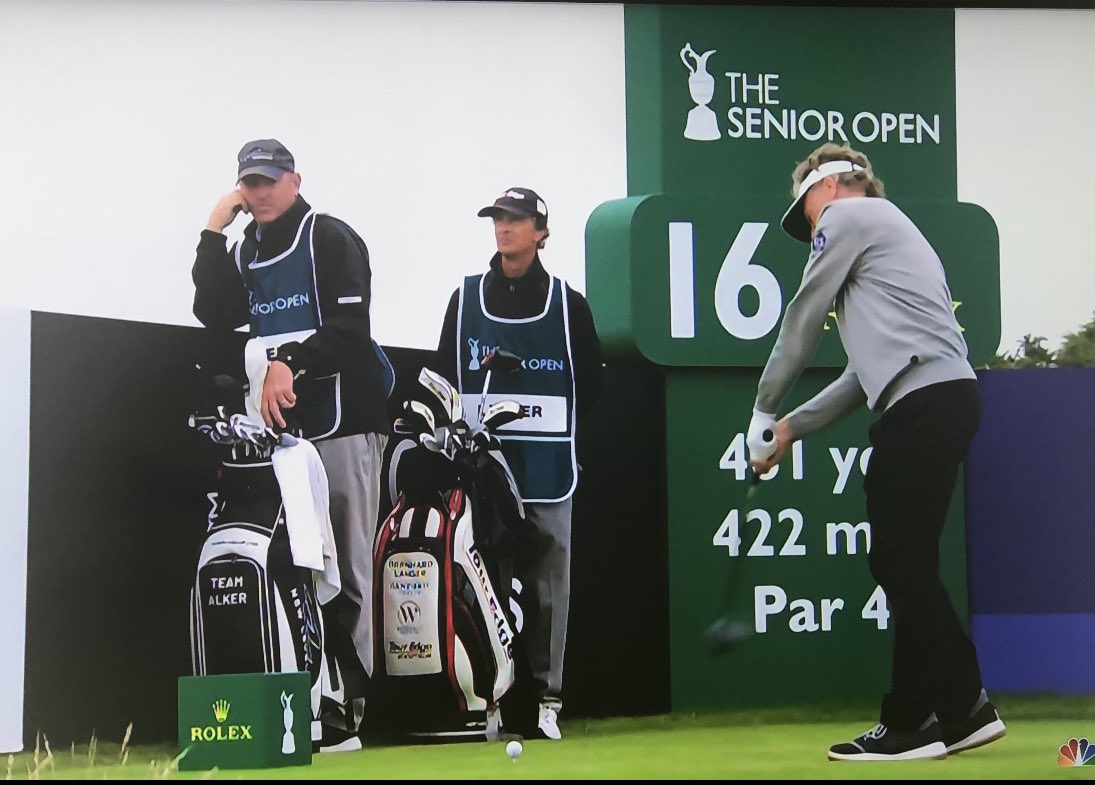 TroyMartinGolf's tweet photo. I promise I’m having a lot more fun than it appears 😳⛳️🤷♂️ #SeniorBritishOpen https://t.co/R2O7K7q2wt