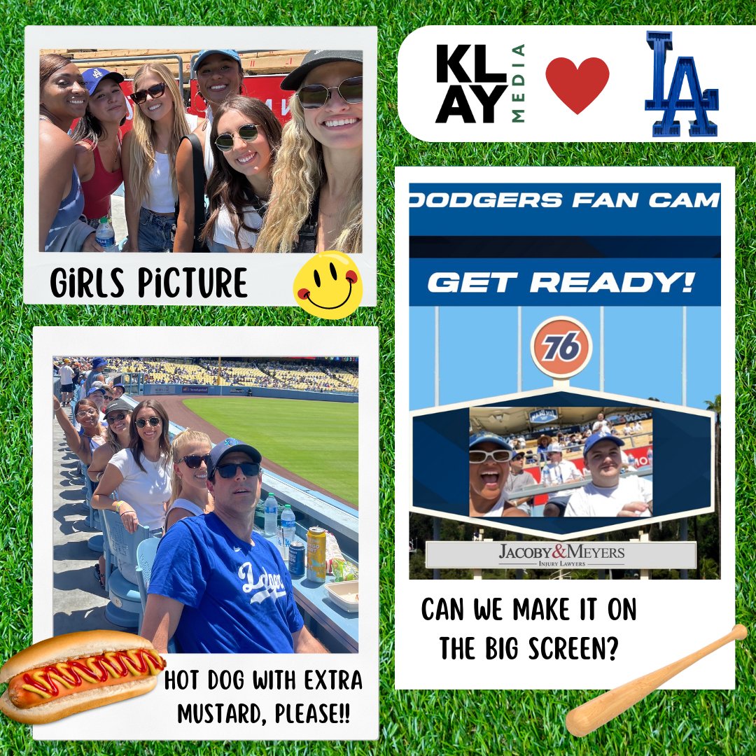 KlayMedia's tweet photo. Our LA office had so much fun at our outing to go see the Los Angeles Dodgers play the Toronto Blue Jays on wednesday! It was a bright and sunny day full of laughter and all the classic ball game foods. ⚾☀️ #LosAngeles #Dodgers https://t.co/OZNVUTXyhe