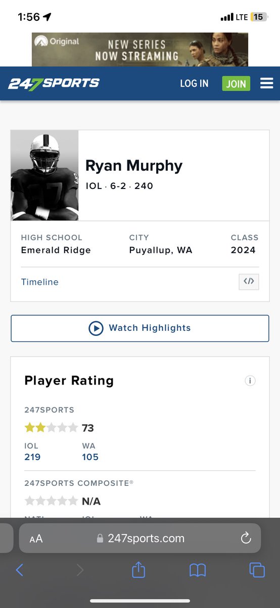 RyanMurphy8411's tweet photo. Excited to be named a 2-star Offensive lineman!! Thank you @BrandonHuffman!! @JagNationFB @AdamSchakel21 @ToreyDonovan50 @DevinRecord @CoachAlexLand @CoachHaydenMace @NickFarman55 https://t.co/cE5Ckx8lZF