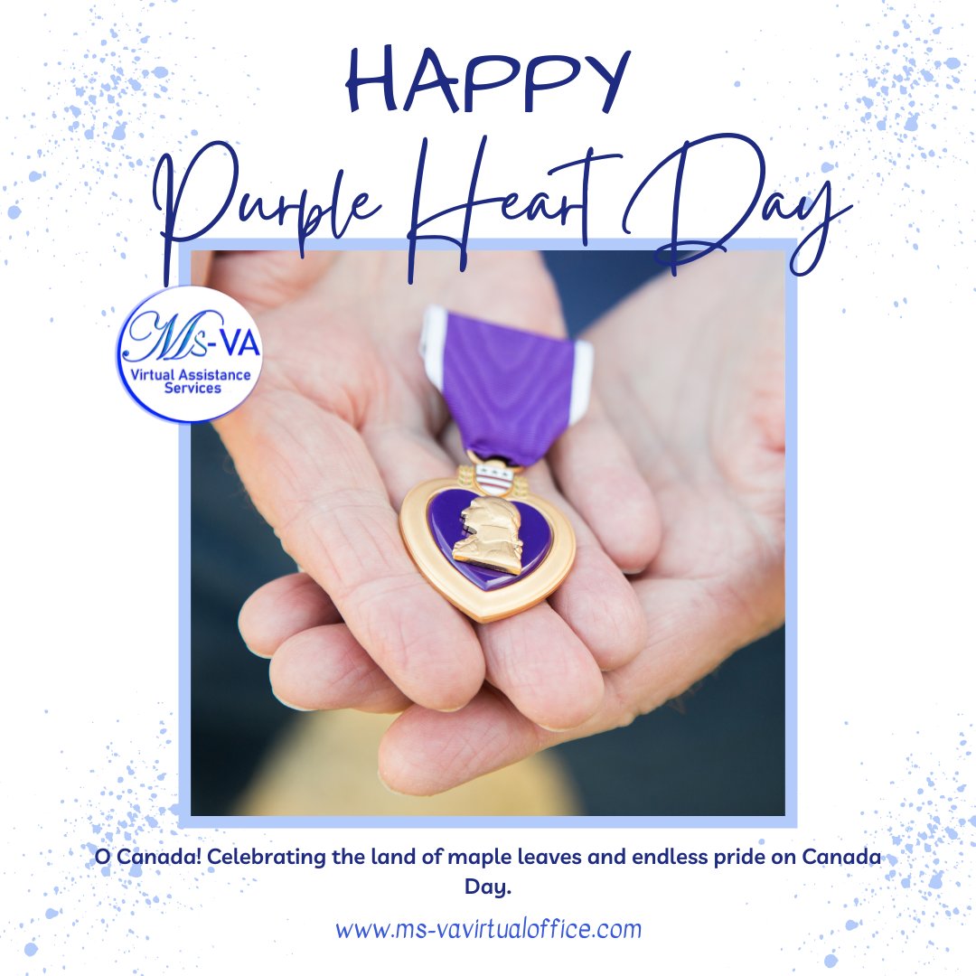 Forever Honored, Never Forgotten: Commemorating Purple Hearts Day 💜🇺🇸

#PurpleHeartsDay #HonorAndRespect #CourageousHeroes #MSVAvirtualassistantservices #msvavirtualoffice #msva