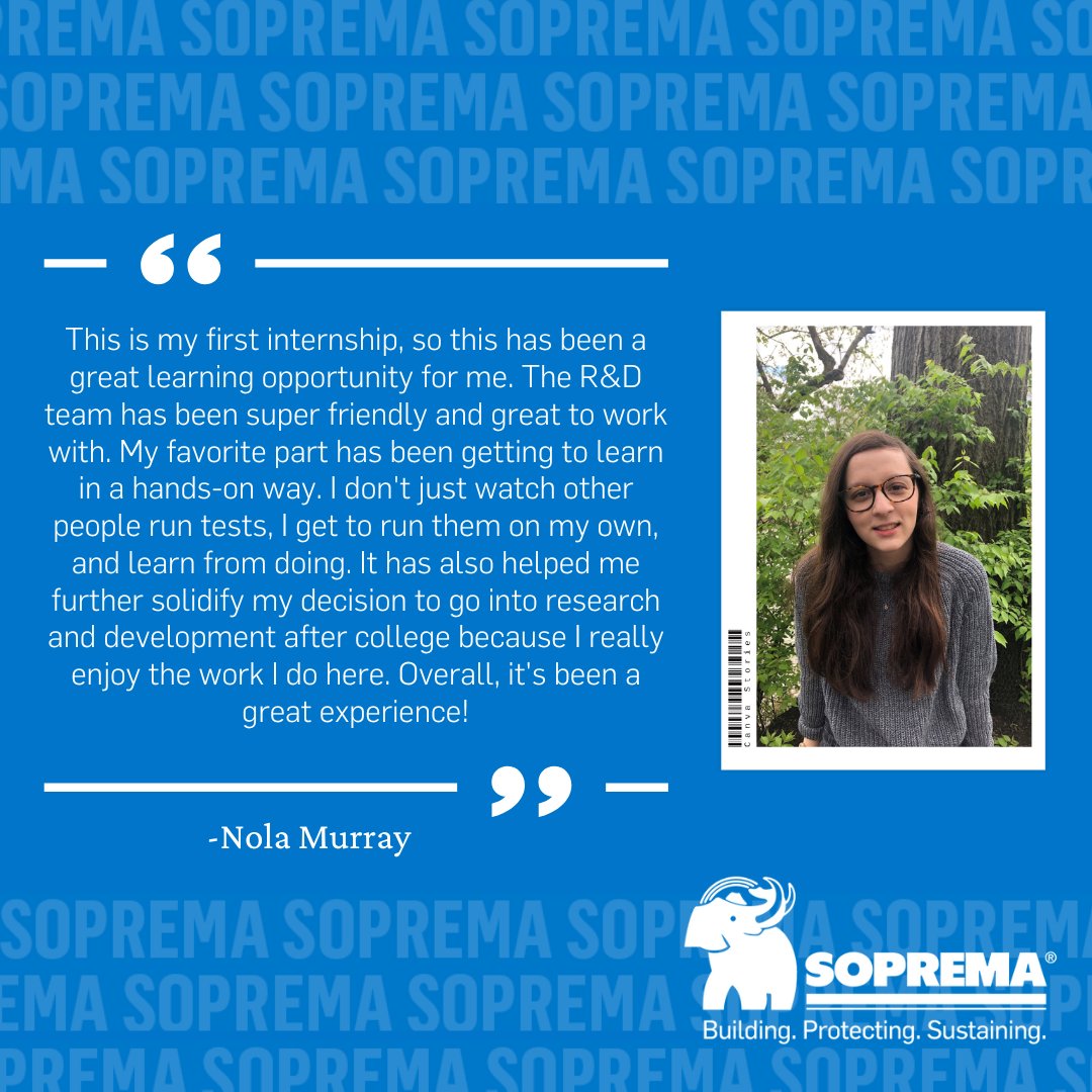 SopremaUSA's tweet photo. Happy #NationalInternDay! Recognizing and celebrating some of our interns here at HQ. Thank you all for your dedication and hard work!

#careers #SOPREMA #Building #Protecting #Sustaining #internship https://t.co/uKMmzO9Lm5
