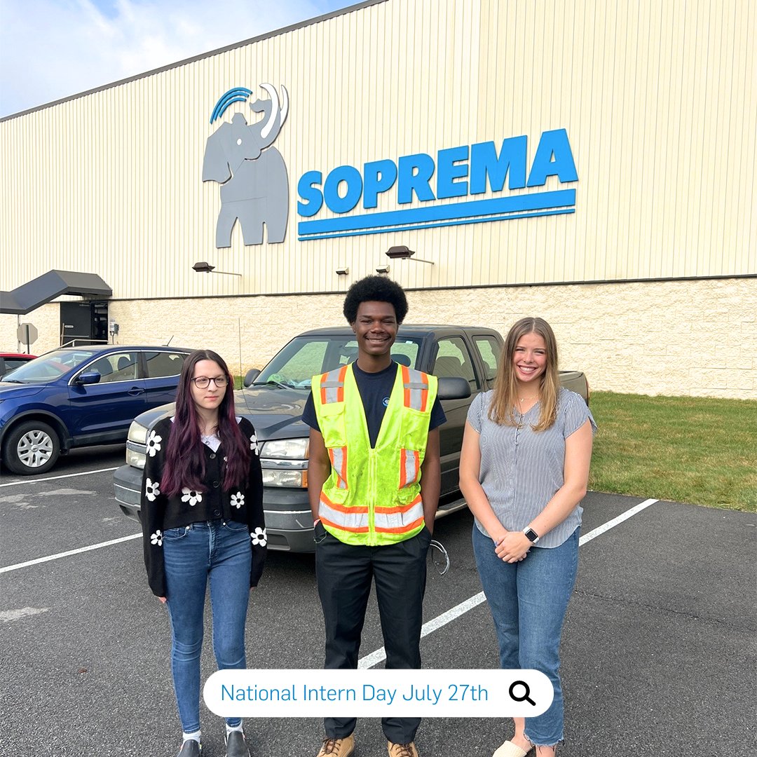 SopremaUSA's tweet photo. Happy #NationalInternDay! Recognizing and celebrating some of our interns here at HQ. Thank you all for your dedication and hard work!

#careers #SOPREMA #Building #Protecting #Sustaining #internship https://t.co/uKMmzO9Lm5
