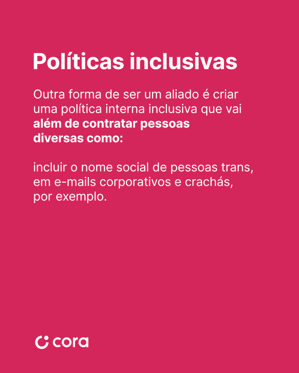 O melhor jeito de se tornar uma pessoa aliada da diversidade é se atentar às ações que podem fazer a diferença no dia a dia. 

Se você acha que apenas as grandes corporações podem fazer a diferença, venha aprender 3 passos para fazer a sua pequena ou média empresa mais plural. 🤍