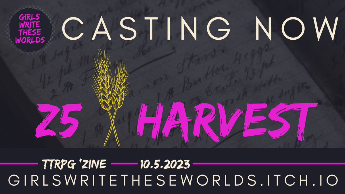 GirlsWriteWrlds's tweet photo. AUTHORS WANTED: The fields of life grow strong through the efforts you've made. Seasons change, bringing with them crisp mornings, changing colors, and a wealth of new possibilities: what seeds will you tend to, what will they bear? Publishing: Oct 5, 2023
https://t.co/7prZBI8dPl https://t.co/3De8YgAnUF