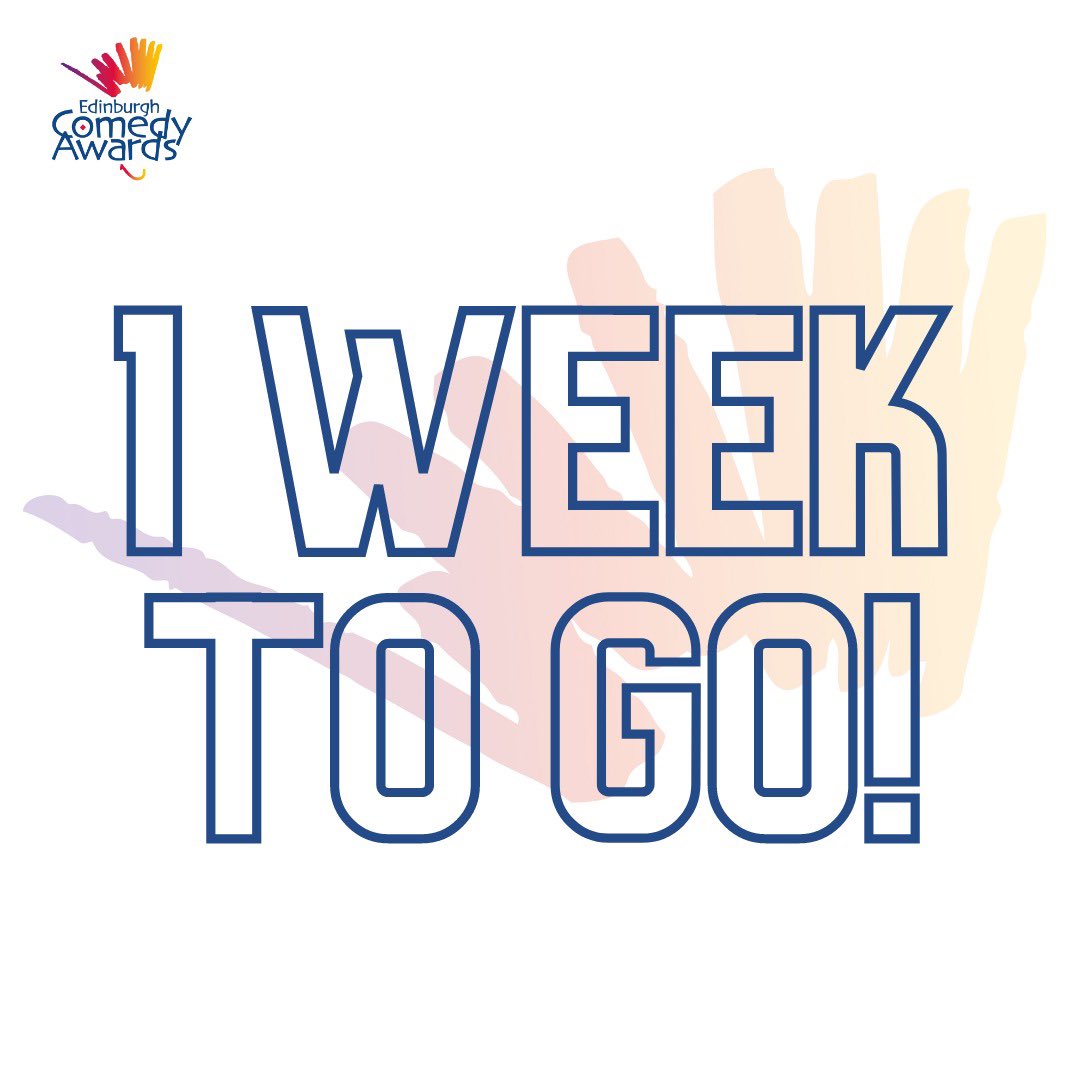 ComedyAwards's tweet image. 1 WEEK TO GO before it all kicks off and we CAN’T WAIT to be back @edfringe 

YEAR 41! 🏆