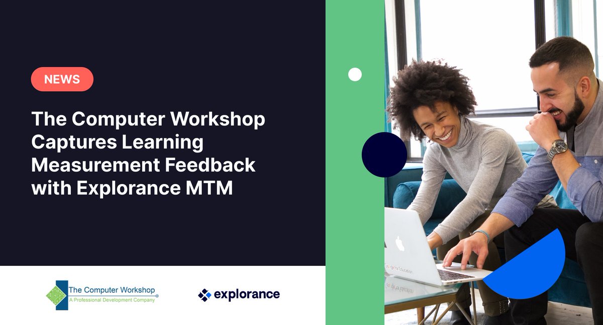 explorance's tweet image. Explorance will partner with @tcworkshop to help them showcase the impact of their learning initiatives – hubs.la/Q01Zcxbk0

#FeedbackAnalytics #PeopleInsight #LearningMeasurement #LearningAndDevelopment #EmployeeExperience