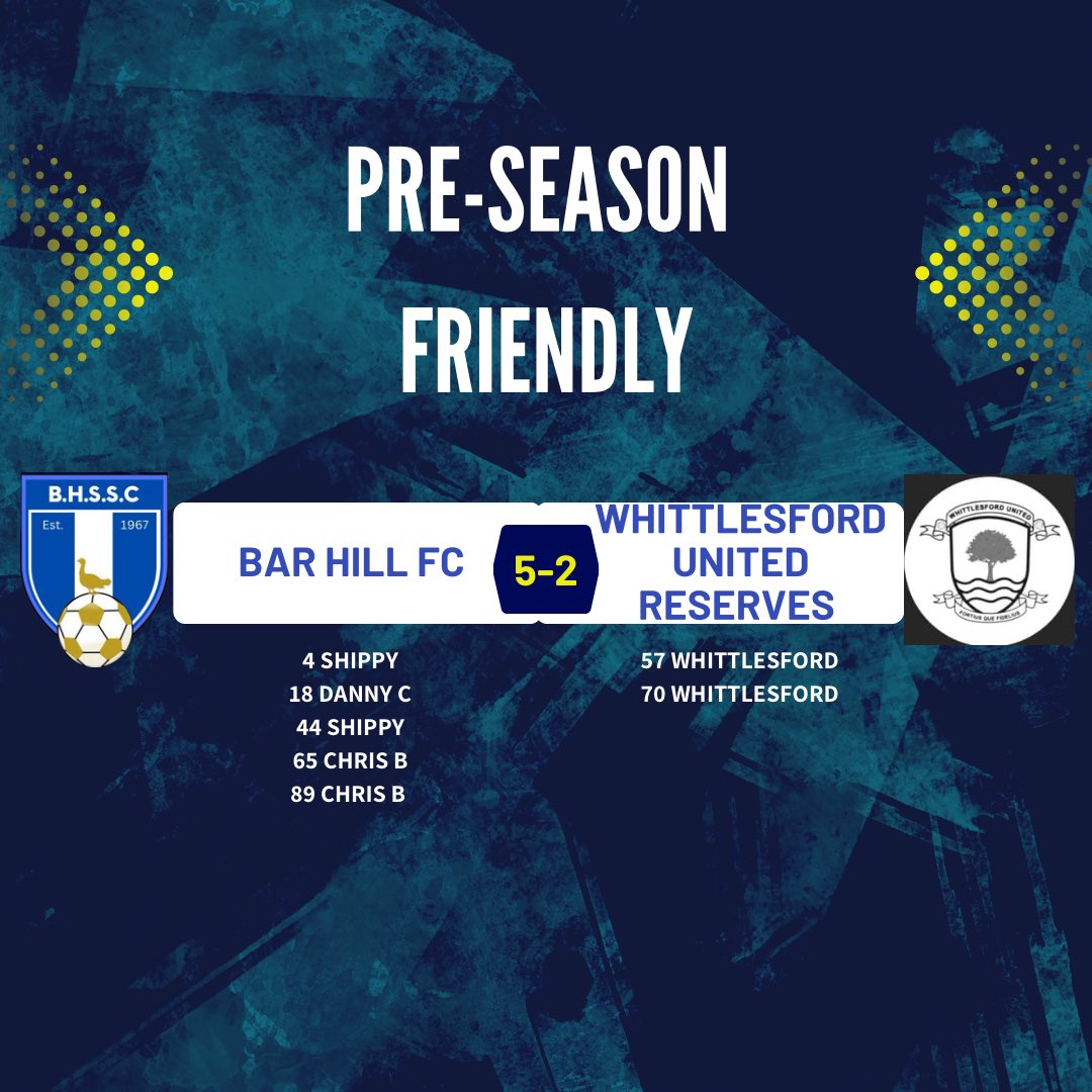 BHillFC's tweet photo. A big win today against a tough opposition. 🎉

Thank you @WhittlesfordRes, wishing you the best of luck this season, looking forward to facing you again. 

#UTH https://t.co/WcoGArM61x