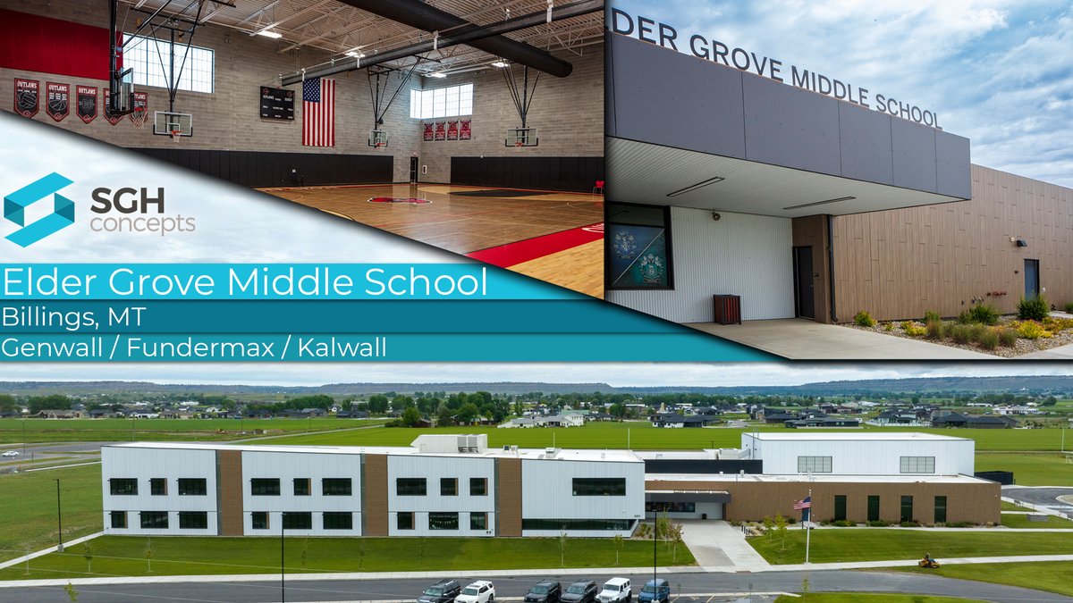 SGHconcepts's tweet image. Elder Grove School #Billings #Montana
SGH Concepts supplied Genwall Insulated Backup Wall underneath the façade, #Fundermax #phenolic panels façade (woodgrain/charcoal color) , &amp;amp; @Kalwall translucent wall panels
See more &amp;amp; learn more on our website gallery
sghconcepts.com/galler.../elde…