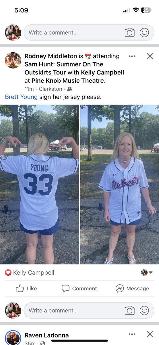 kelsie____'s tweet photo. @BrettYoungMusic please sign my mom’s jersey! She’s your #1 fan and is so excited to see you tonight! ✨ https://t.co/fqcMsy00ea