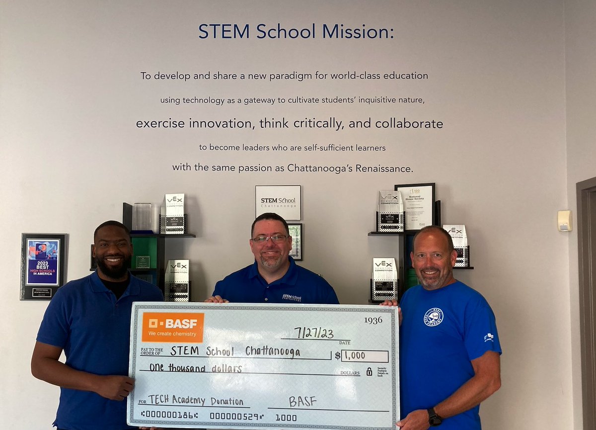 James David (@mrjimdavid) on Twitter photo Thank you to our friends at <a href="/BASF/">BASF</a> <a href="/BASFCorporation/">BASF North America</a> for supporting our school. We truly appreciate the gift to help us continue doing amazing STEM projects with our students. <a href="/STEMcha/">STEM HS Chattanooga</a> Thank you to our friends at <a href="/BASF/">BASF</a> <a href="/BASFCorporation/">BASF North America</a> for supporting our school. We truly appreciate the gift to help us continue doing amazing STEM projects with our students. <a href="/STEMcha/">STEM HS Chattanooga</a>