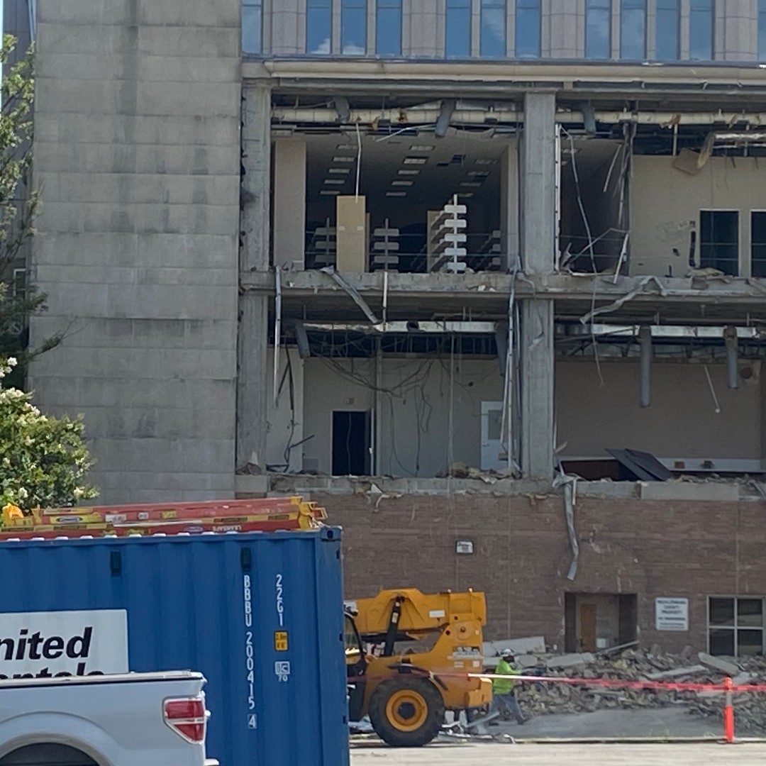 It's really happening! Demolition has begun on the Main Library site in Uptown making way for a new knowledge center for our community.