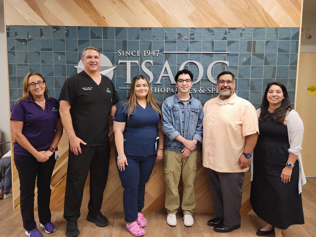 Congrats to rising seniors Abraham and Liat who have completed their internships this week with TSAOG Orthopaedics &amp; Spine. Thanks to our amazing partners, Dr. Kirk and Cyndee White for believing in our students and empowering them to achieve their dreams. #NationalInternDay