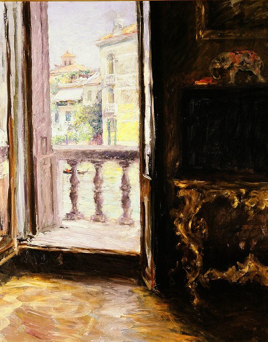 William Merritt Chase - A Venetian Balcony