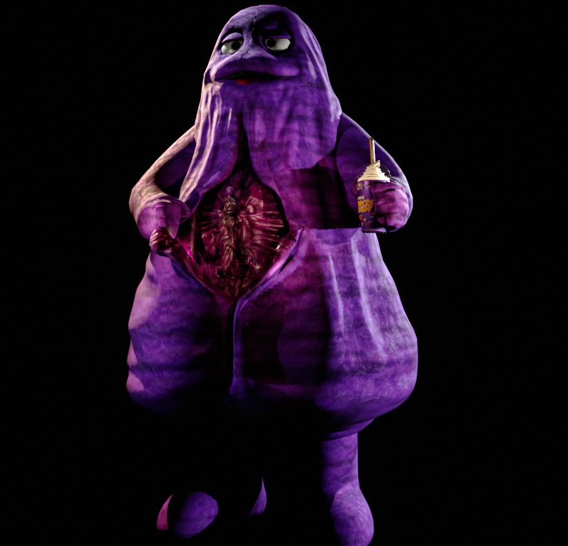 Death2what's tweet photo. Grimace model I made #zbrush #GrimaceShake #3dart https://t.co/KBGzJklmw1