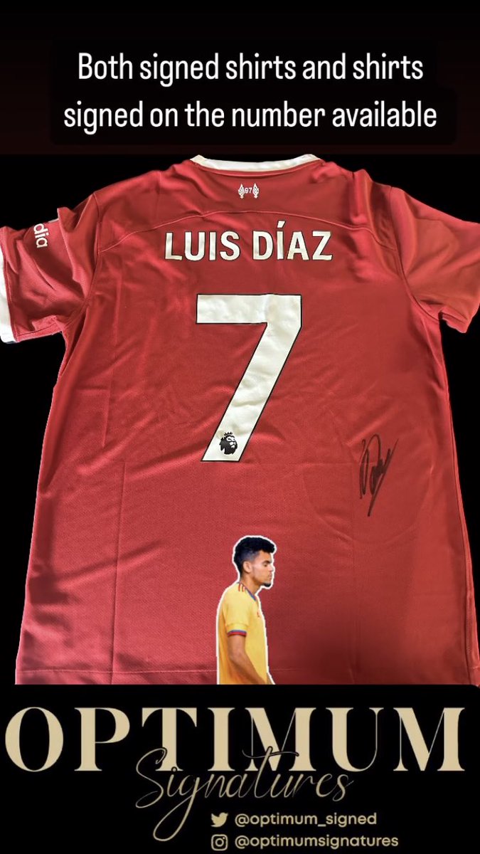 Optimum_Signed's tweet photo. Luis Díaz 2023/24 Home Shirts Available ✉️ DM for more info✉️ #lfc #LiverpoolFC https://t.co/REHDMiZU3B