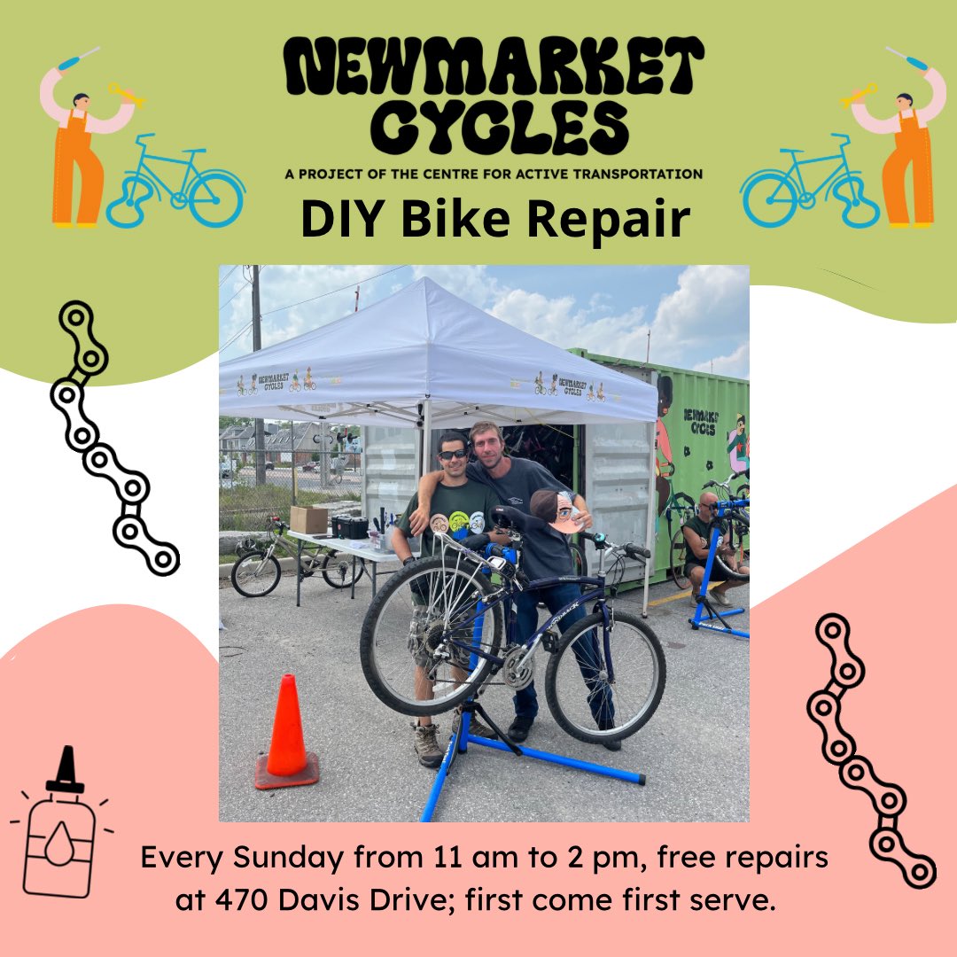 We’re having our DIY Bike Repair event this Sunday at 470 Davis Drive. Come on down and we’ll help fix any bike problem. Hope to see you there! 
#freebikerepair #newmarketcycles #newmarketcommunity #newmarketevents