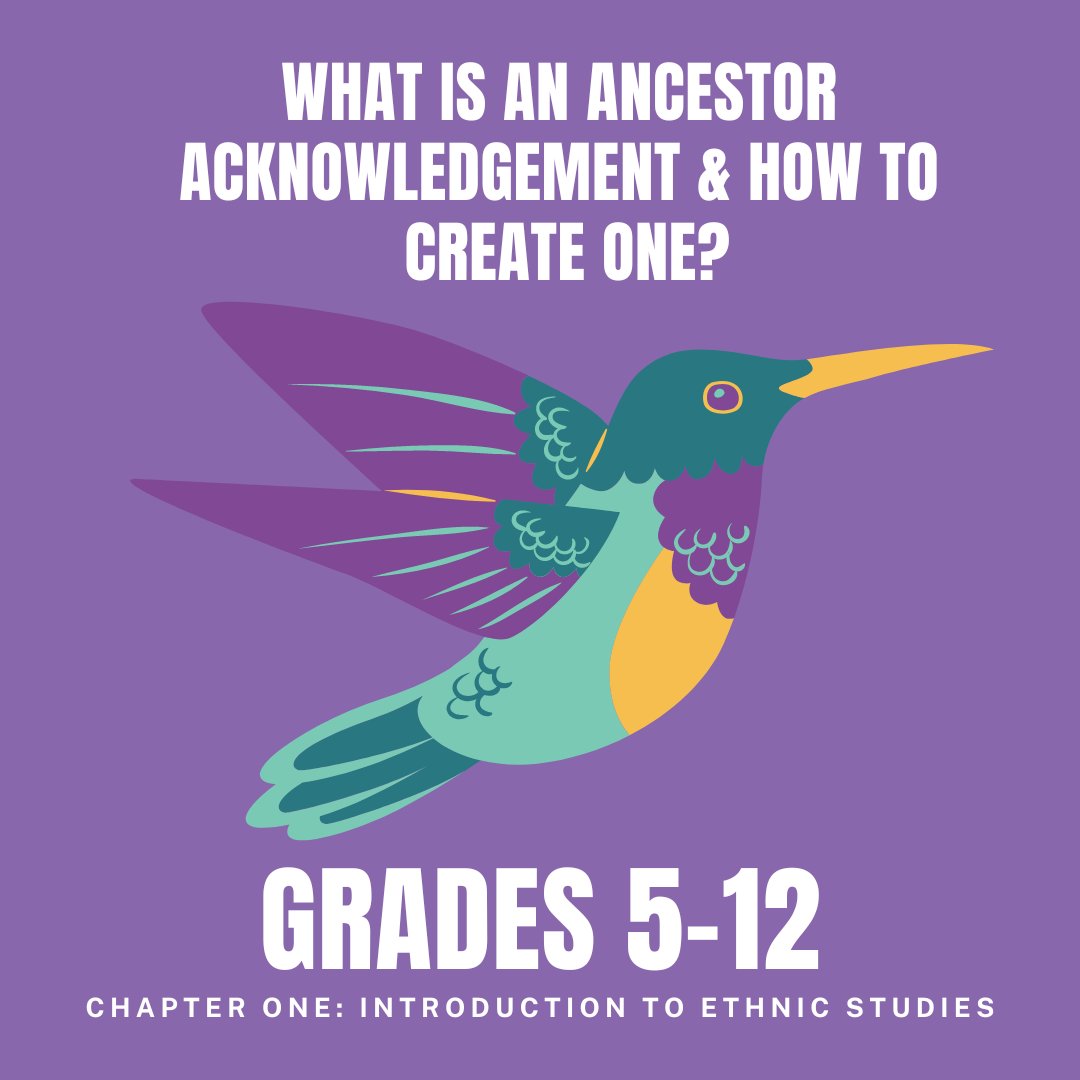 #LESMC also has a great lesson for students to create their own Ancestor Acknowledgement liberatedethnicstudies.org/chapter-one-in…