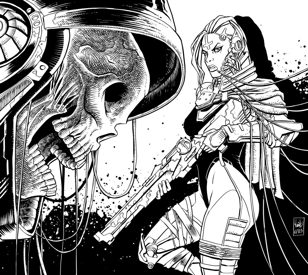 "How Lucky you are" #art #Inks #inked #heavymetal #coverart #cyberpunk #Cyberpunk2077 #LUCY