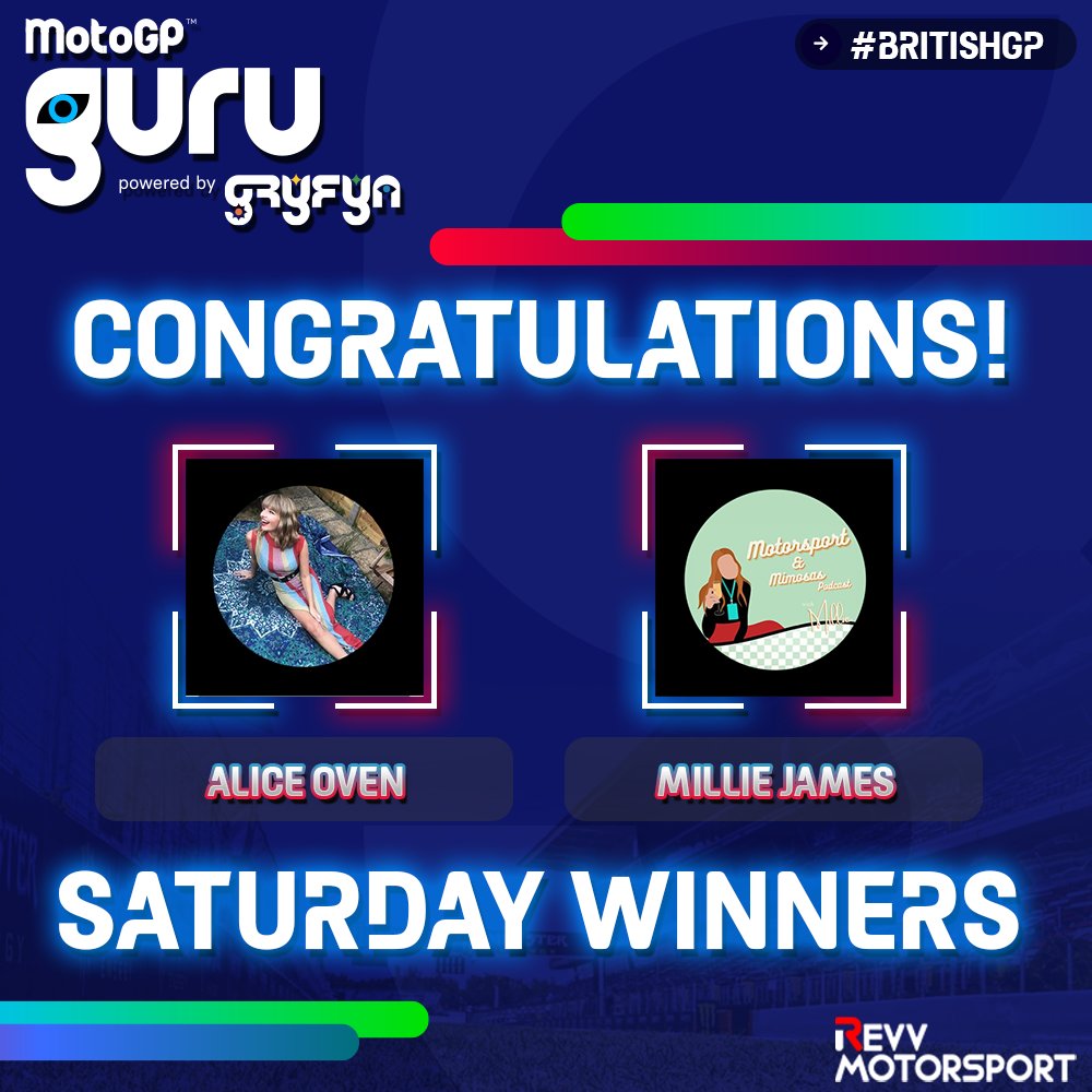 MotoGPGuru's tweet photo. ๐๐ Drumroll, please!
Let's unveil the chosen ones who will witness the #BritishGP from the ultimate perspective!
๐ Join us for a round of applause!
#MotoGP #MotoGPGuru #REVV #Racing #Motorsport #Giveaway #Winners #VIPFeels #GuruCrew #BritishGP #GrandPrix https://t.co/6LkZW8GJjP