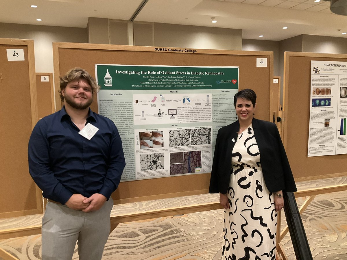 DrCammiValdez's tweet photo. Incredibly proud of the work Hayley Garcia and Shelby Rose were able to accomplish this summer in the OK INBRE Summer Undergraduate Research Program! #ValdezLab #GoingPlaces #FightingBlindness #FirstGen #DiverseinSTEM #WomeninSTEM #EyesOnMe #eyeresearch #eyes @NSURiverHawks https://t.co/hoqv1gmlSA