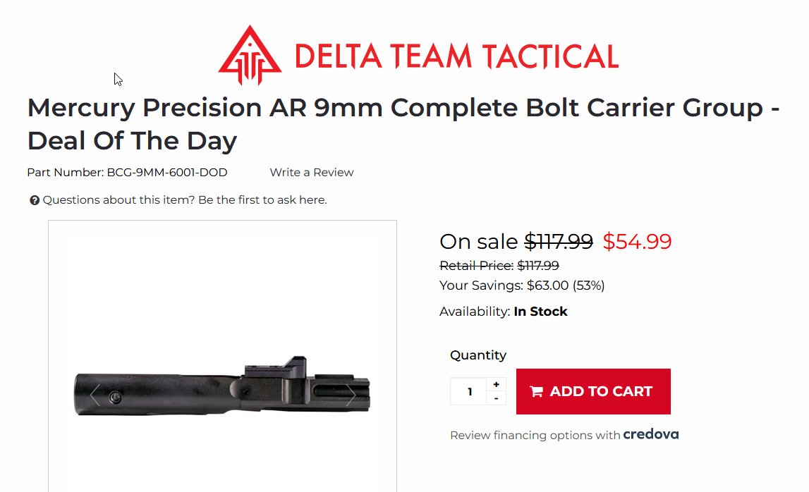 $55 AR9 BCG
deltateamtactical.com/Mercury-Precis…