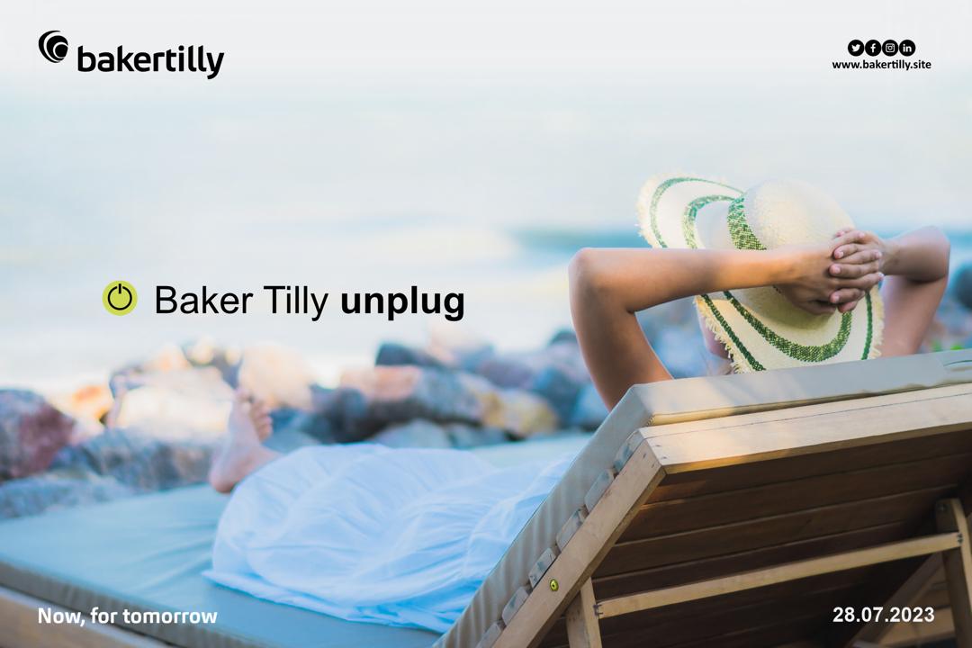 Because WE care about the mental health and wellness of our staff, Baker Tilly Central Africa is unplugging this Friday 28th July 2023. Our offices will be closed and will reopen on the Monday 31st July 2023. 
#bakertillyunplug #bakertillycares #selfcare #mentalhealth