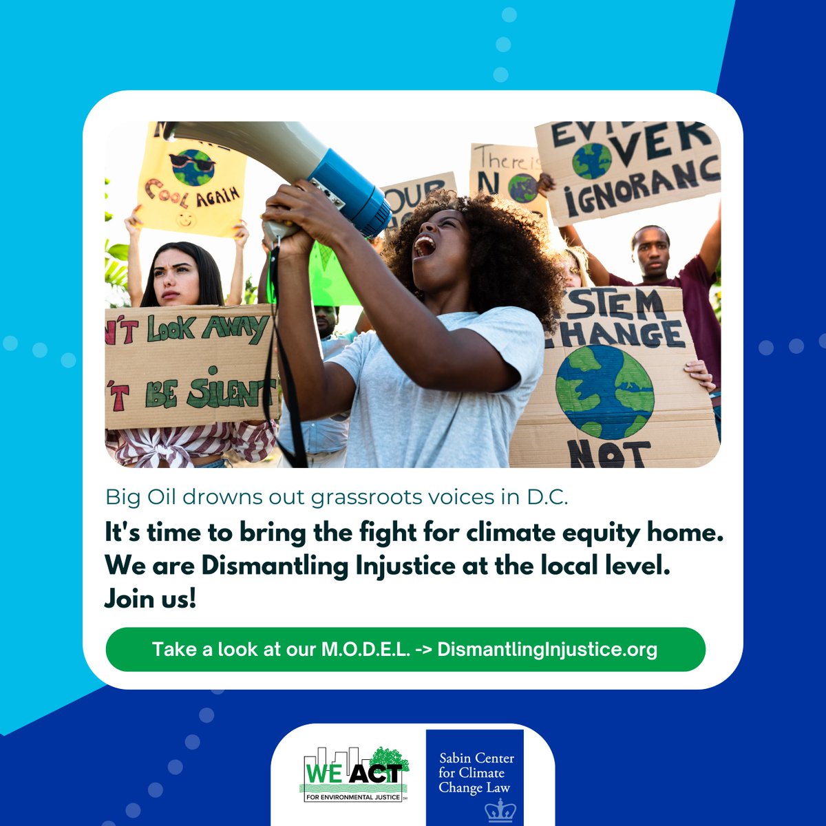 MonarchPSG's tweet photo. The road to climate equity for frontline communities now has a shortcut. @weact4ej and @SabinCenter collaborated to create a MODEL for #DismantlingInjustice at the local level. Visit https://t.co/iPuEeWYkoZ to get started effecting change. #ModelForChange
https://t.co/8ftFMQScMc https://t.co/H7MaGIlpkO