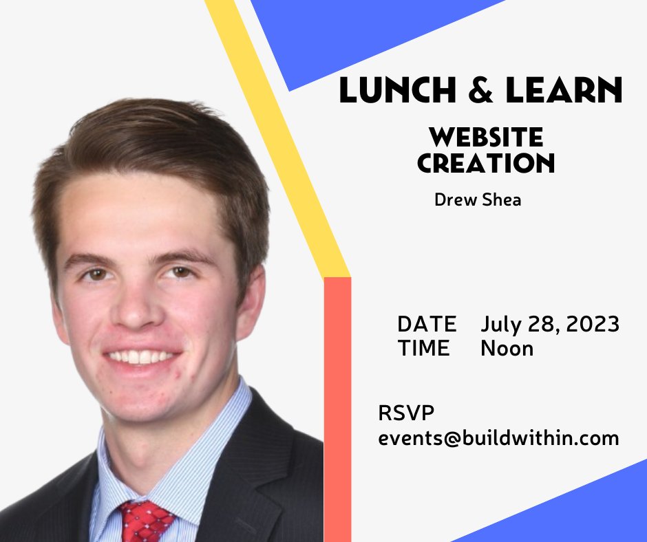 ApprenticesTech's tweet image. Don&apos;t miss out on our enlightening #BuildWithinLunchandLearn session on &quot;Creating a Website with Wix&quot; featuring the amazing Drew Shea! 
Join us tomorrow for a journey into the world of web development and unleash your creativity! 💻 

#TechInspiration #WebDesign #LearningTogether