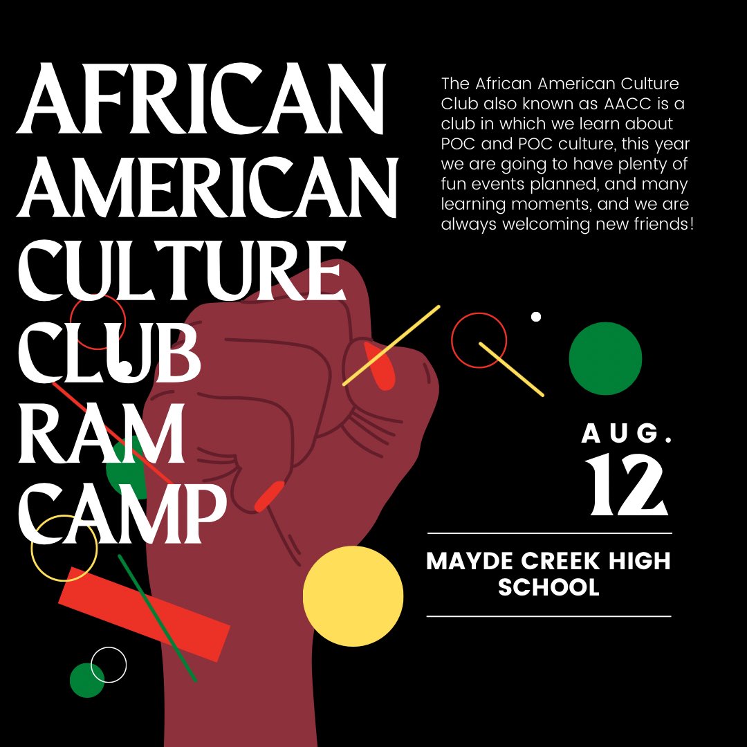 mchsaacc's tweet photo. Hey MCHS Rams, Ram Camp is coming up and we would like to welcome all up and coming Freshmen to get a glimpse of the AACC Club, We hope to see you all there! https://t.co/pDLeP32aPD