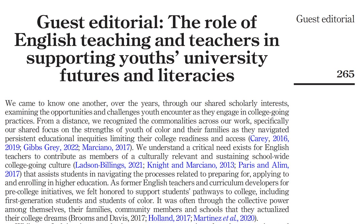 Such a joy to collaborate with Roderick Carey and Theda Gibbs Grey as co-editors for the just-released special issue of English Teaching: Practice and Critique emerald.com/insight/public…