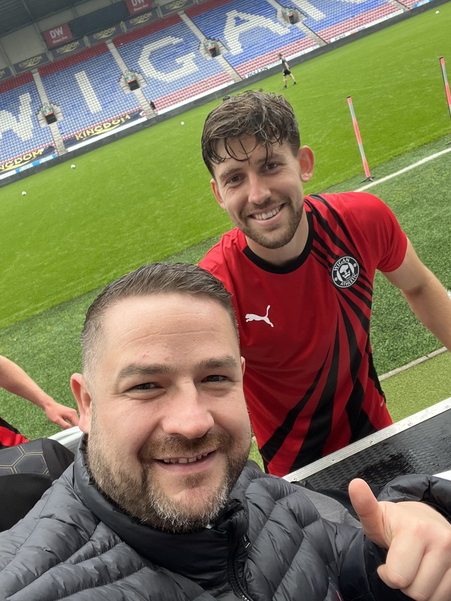 nick_whitty's tweet photo. Brill day at the open day @LaticsOfficial  charlie loved being mascot and meeting his favourite player Charlie wyke thanks for a great event. 💙🤍⚽️ https://t.co/cgtTuJ4MIU