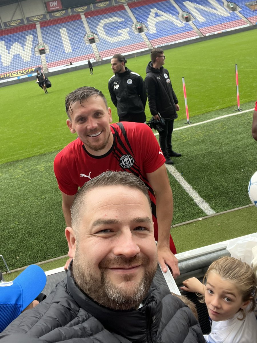 nick_whitty's tweet photo. Brill day at the open day @LaticsOfficial  charlie loved being mascot and meeting his favourite player Charlie wyke thanks for a great event. 💙🤍⚽️ https://t.co/cgtTuJ4MIU