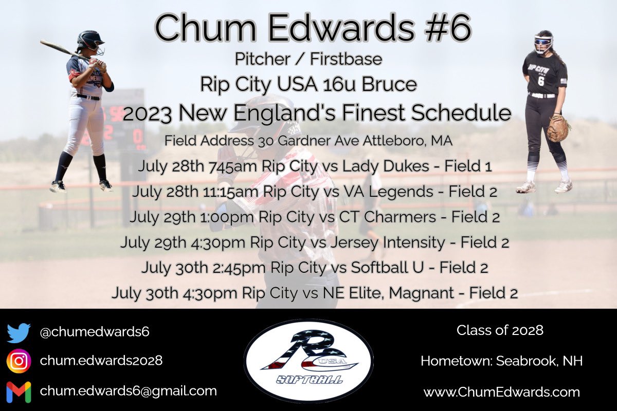 ChumEdwards6's tweet photo. Come check us out at the New England’s Finest Showcase! @SoftballRip @ritgshowcases https://t.co/5BSsydEFOQ