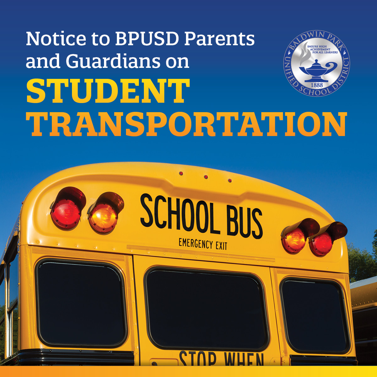 For information on student transportation and bus passes for the 2023-24 school year, please visit the BPUSD website: buff.ly/3OwPOOT #BaldwinPark #edchat #education #learning