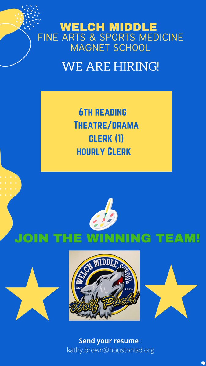 Welch MS - HISD (@welch_wolfpack) on Twitter photo 