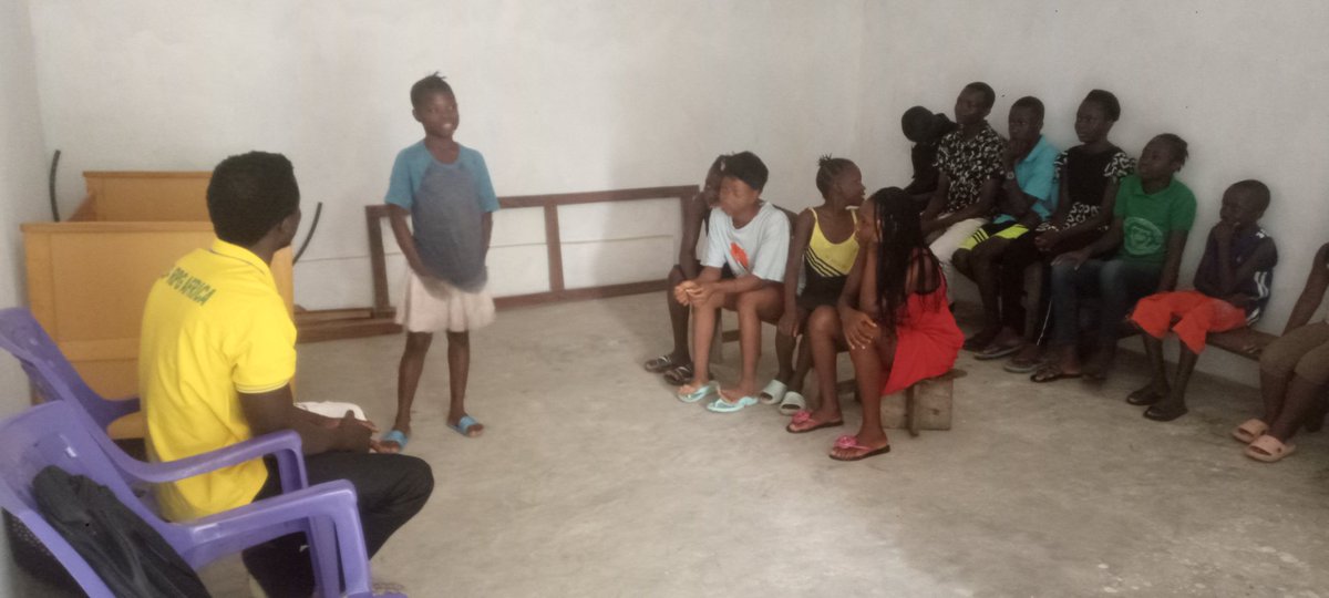 Today, we engaged young girls in Mendewa,Tikonko Chiefdom Bo District,Sierra Leone, with our Educational Project:Girls Education Cannot Wait in Sierra Leone. Theme: Creating Quality Education Through Actions.