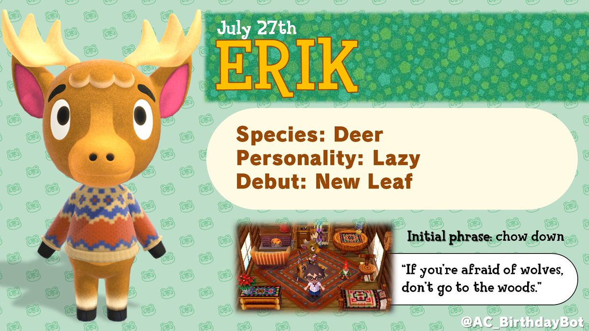 Today, July 27th, is Erik's birthday!